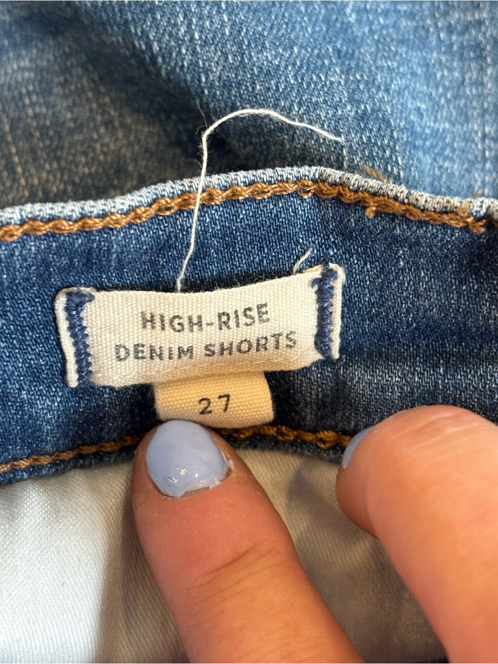 Madewell Button-Fly Distressed Denim Shorts - Blue - Picture 4 of 4